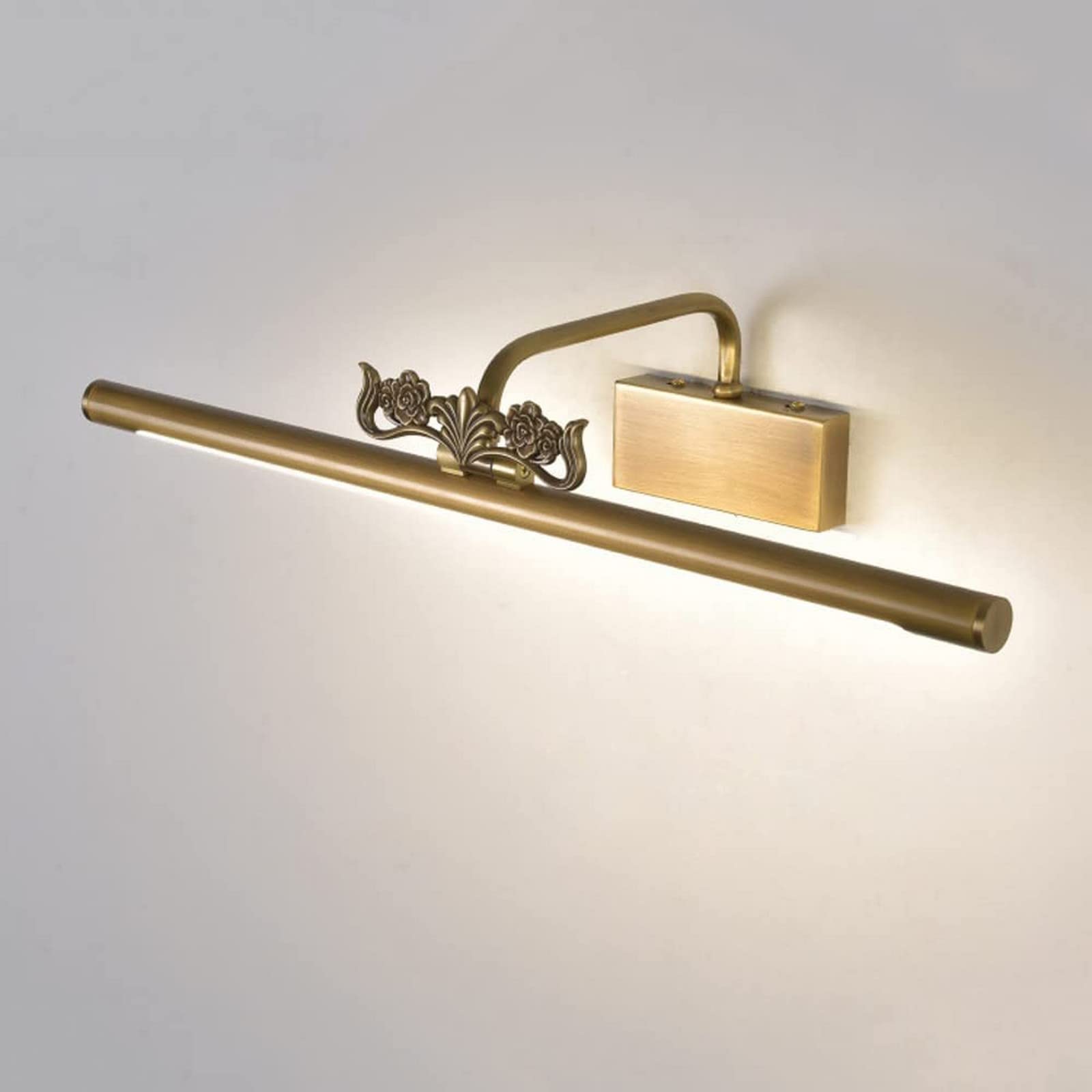 ASerZenith Led Wall Sconce, Led Vanity Copper Bathroom Mirror Lamps Makeup Lighting, Mirror Cabinet Vanity Lamps Wall Bedside Decor Lamp(Bronze-45Cm)