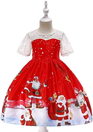 santa print dress
