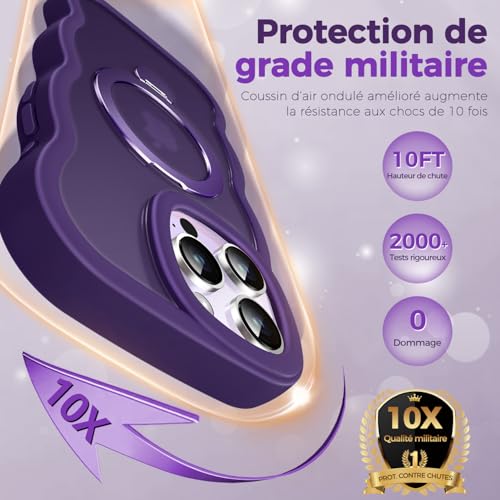 Coque iPhone 16 Pro violette compatible MagSafe pour vos vidéos - 5