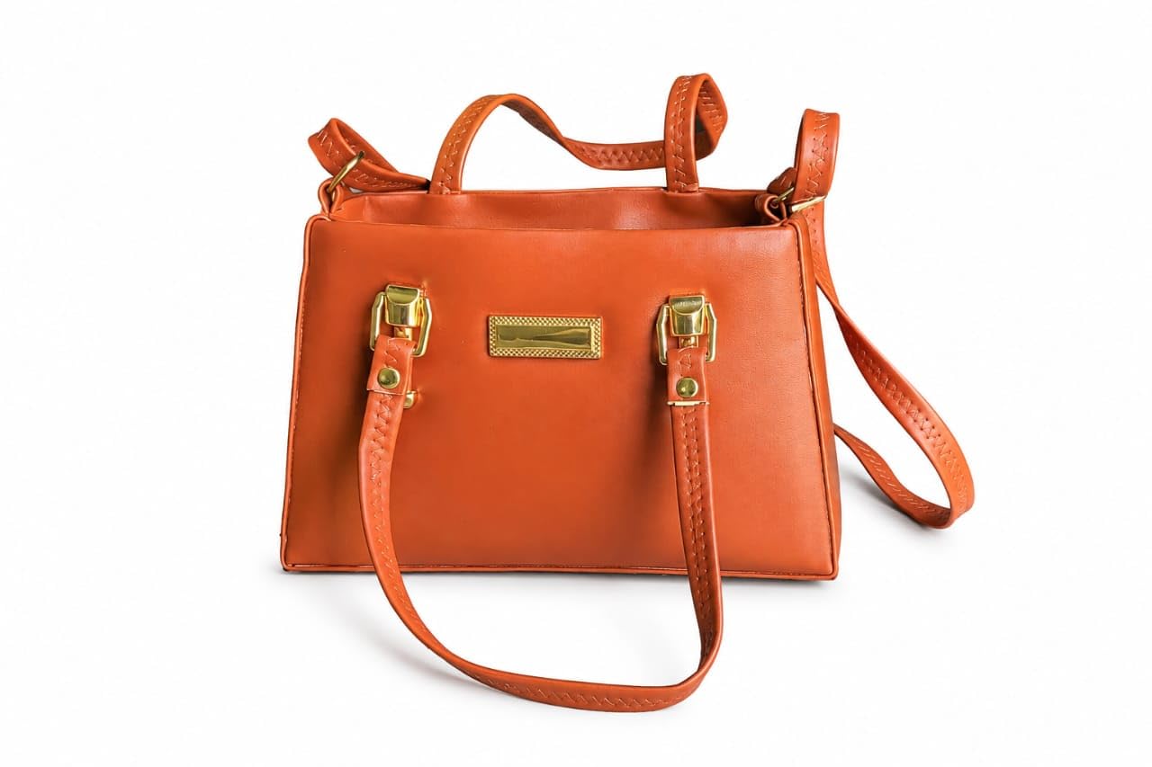 Women's PU Leather Handbag with Adjustable Shoulder Strap | Elegant Top Handle Satchel Bag for Office, Shopping, Travel & Daily Use | Brown-picture-23
