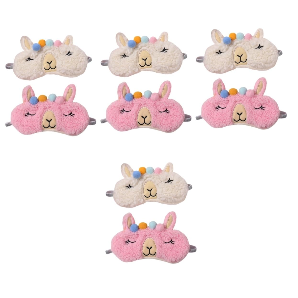 Ipetboom 8pezzi Maschera Per Dormire Peluche Forma Di Animali Da Copertura Occhi Morbida e Colorata Per Viaggi e Riposo Blocco Completo Della Luce e Comfort Assoluto