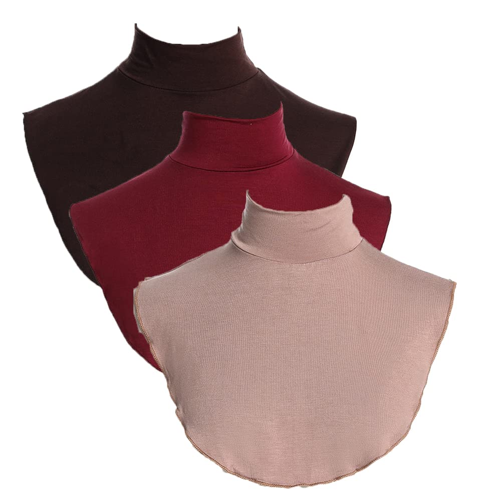 Elegtiskas Modal Fake Turtleneck Detachable Dickey Collar Turtleneck Top Half Shirt Blouse Fake Collar