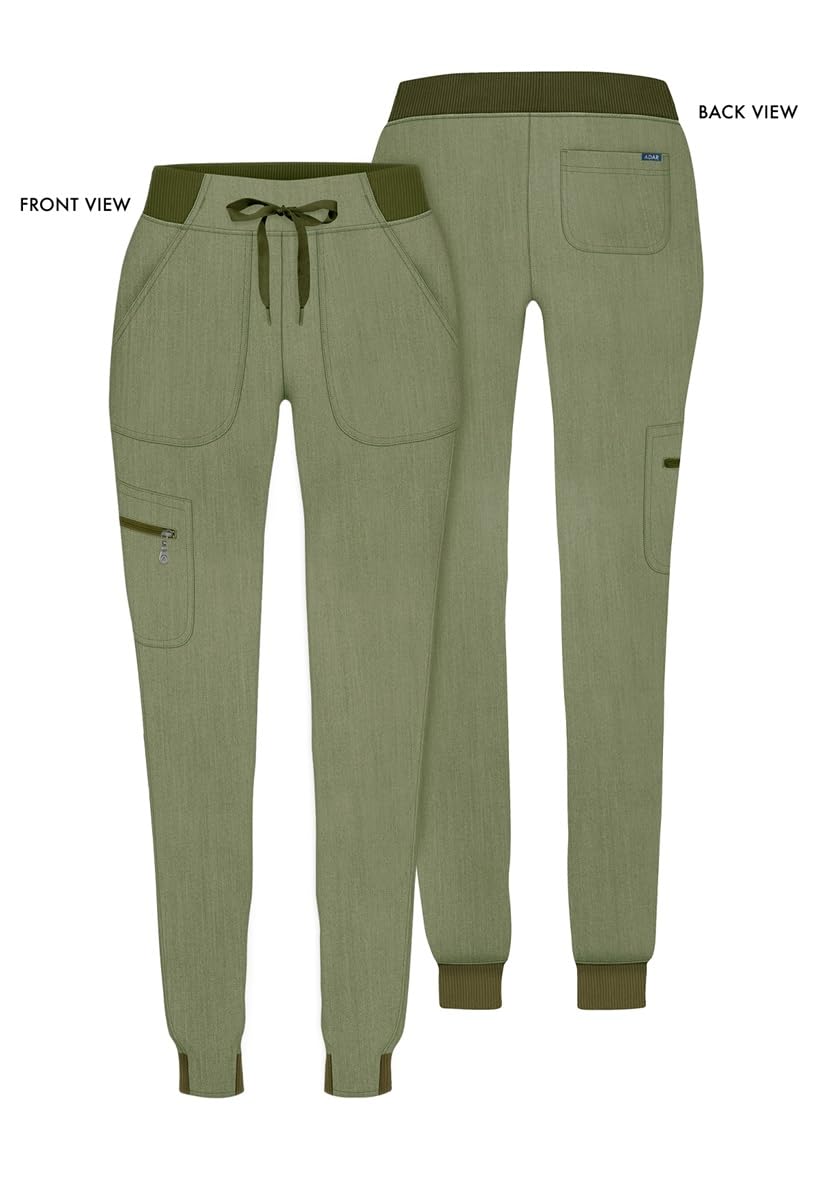 Adar Uniforms Damskie P7104holvxs medyczne spodnie szorujące, wrzosowy oliwkowy, XS UK