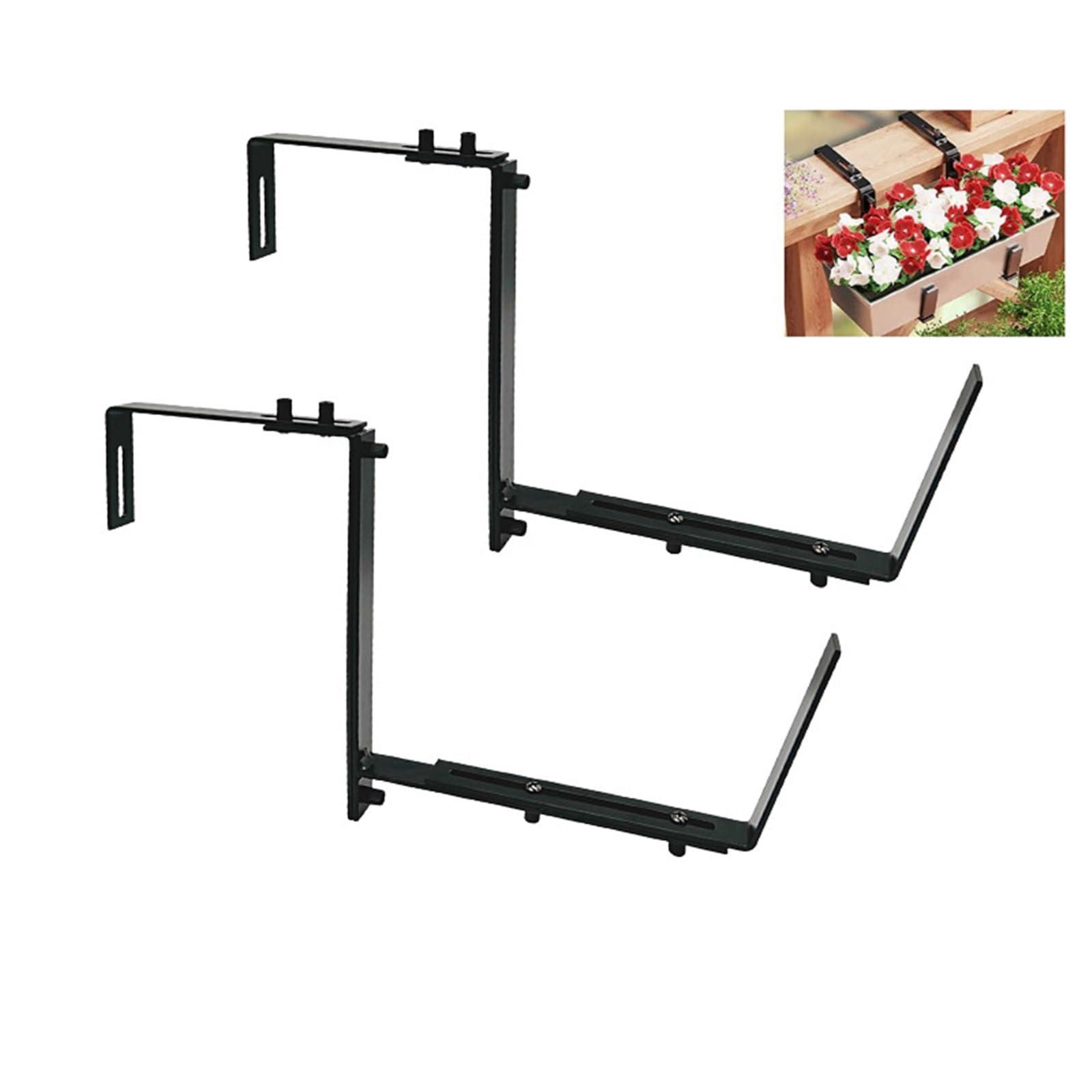 2/4 soportes ajustables para macetas, ganchos de almacenamiento resistentes para garaje, balcón, balcón, planta