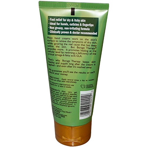 ShiKai All Natural Borage Therapy Unscented Hand Cream Lotion For Hands, Elbows, Knees and Feet With Aloe Vera, Jojoba, Vitamin E and Shea Butter, Fragrance-Free, 2.5 fl. oz. (Pack of 2)