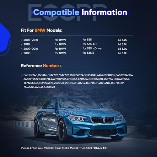 Image of ECCPP AC Compressor 2008-2010 for BMW 535i 3.0L | 2009-2010 for BMW 535i xDrive 3.0L Strong Cooling Air Conditioning Compressor