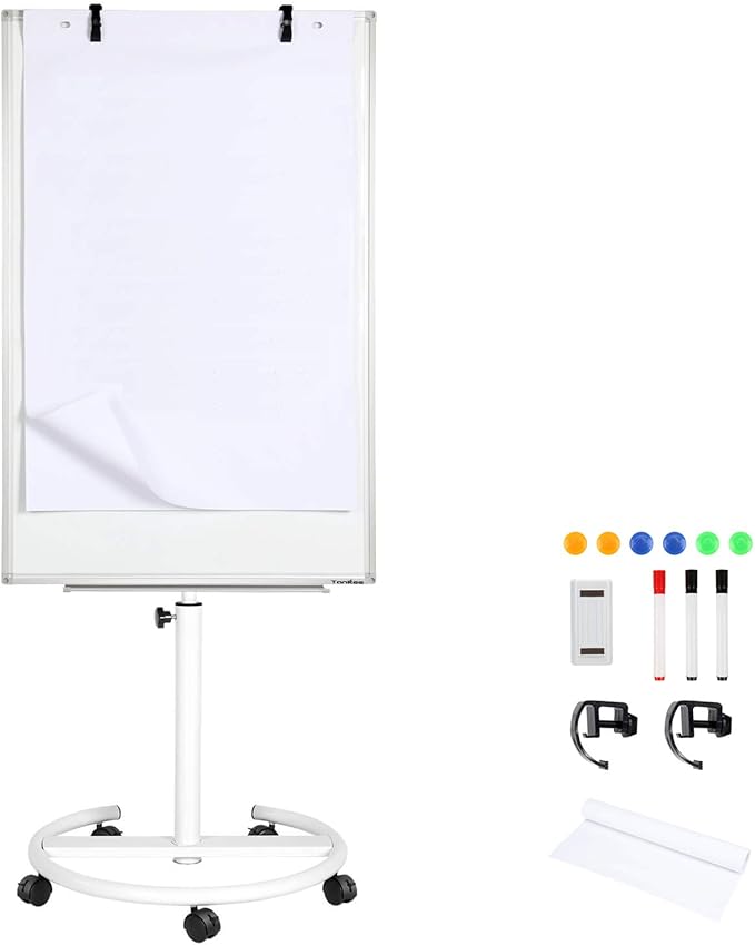 Mobile Whiteboard on Wheels 40'' x 26'' Portable