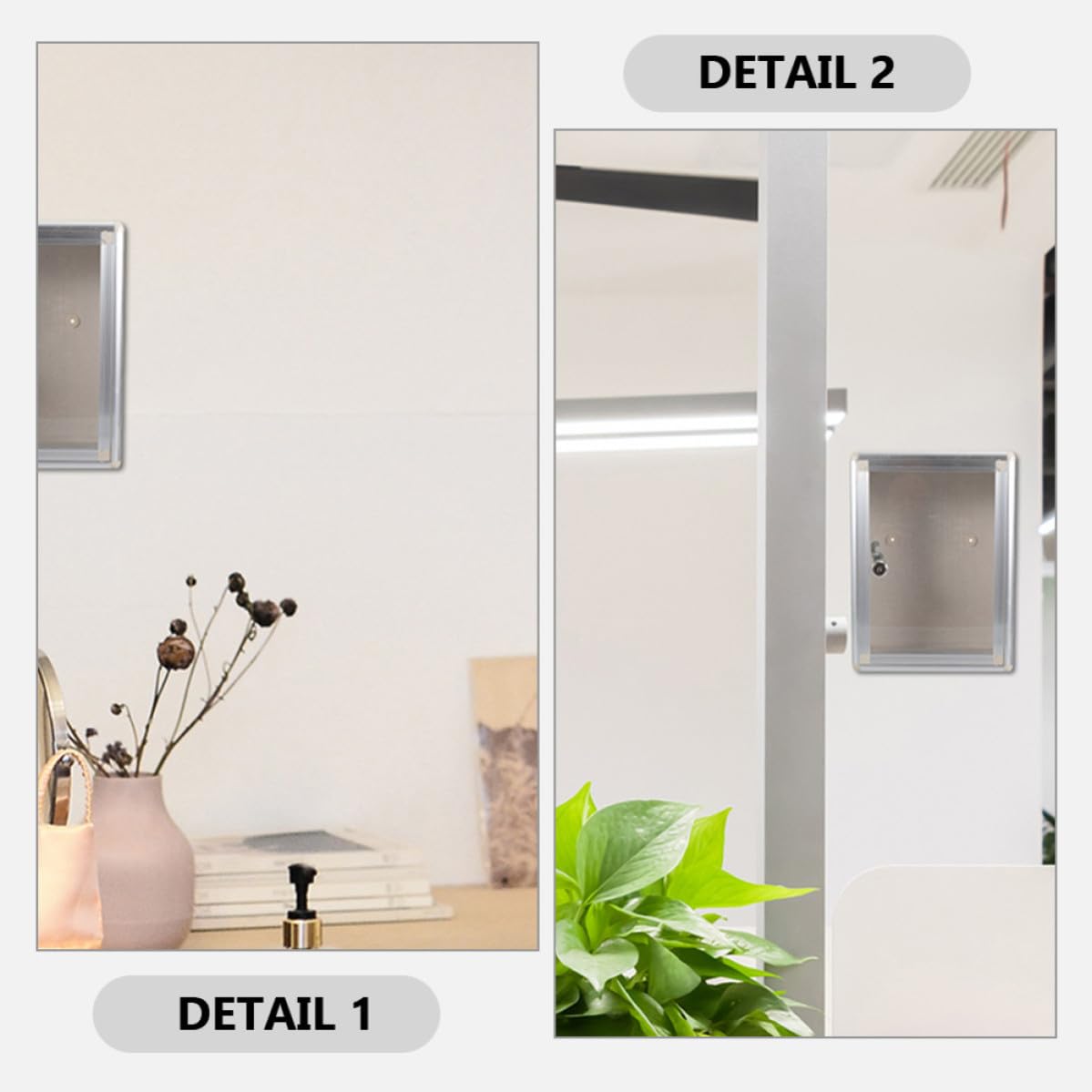 2 Piezas Buzón de Sugerencias de Pared de Metal Transparente