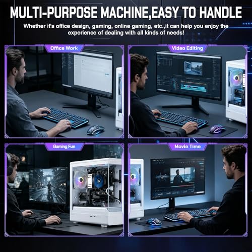 Image of GPVHOSO Prebuilt Gaming PC Desktop, Intel Core i7-4770, GTX 1050 Ti 4GB