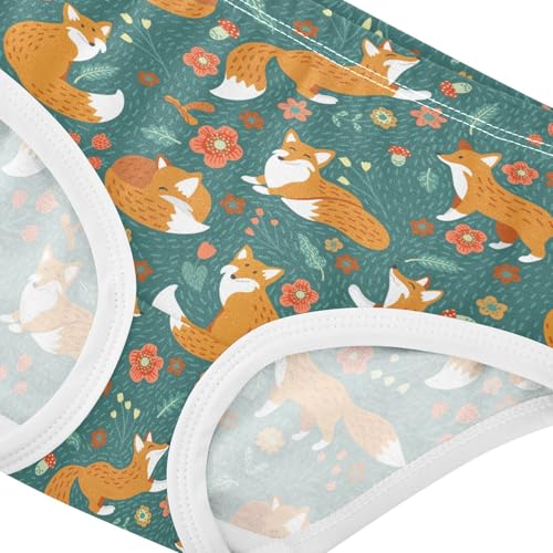 Little Girls' Soft Cotton Underwear Kids Cool Breathable Comfort Briefs Toddler Undies for 2-8Years2