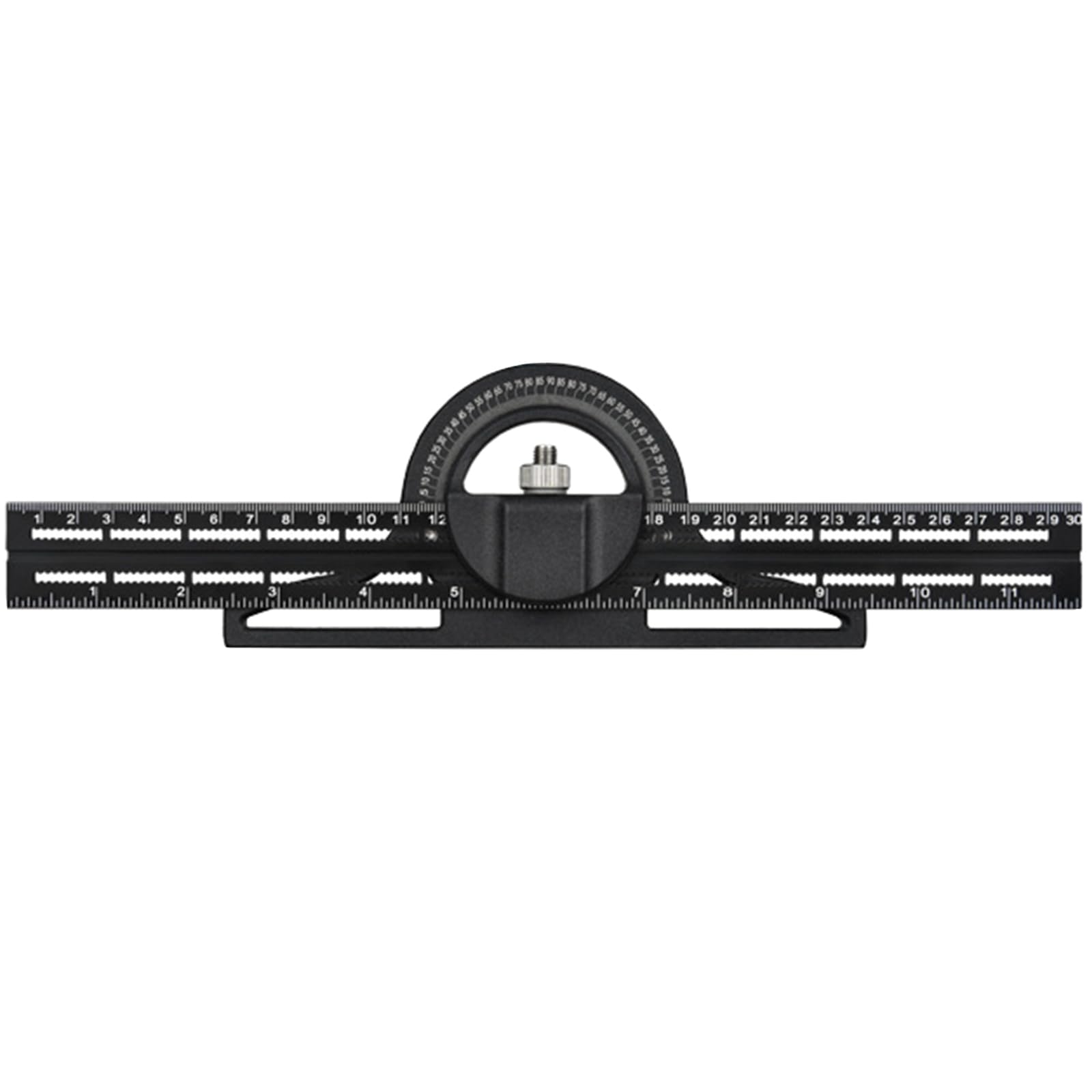 Buxuaaaa 300Mm Black Accurate 300Mm / 500Mm Measurement Ruler Protractor Combination Square For Woodworkers Angles In Construction And Home Use Carpentry Angles Finder