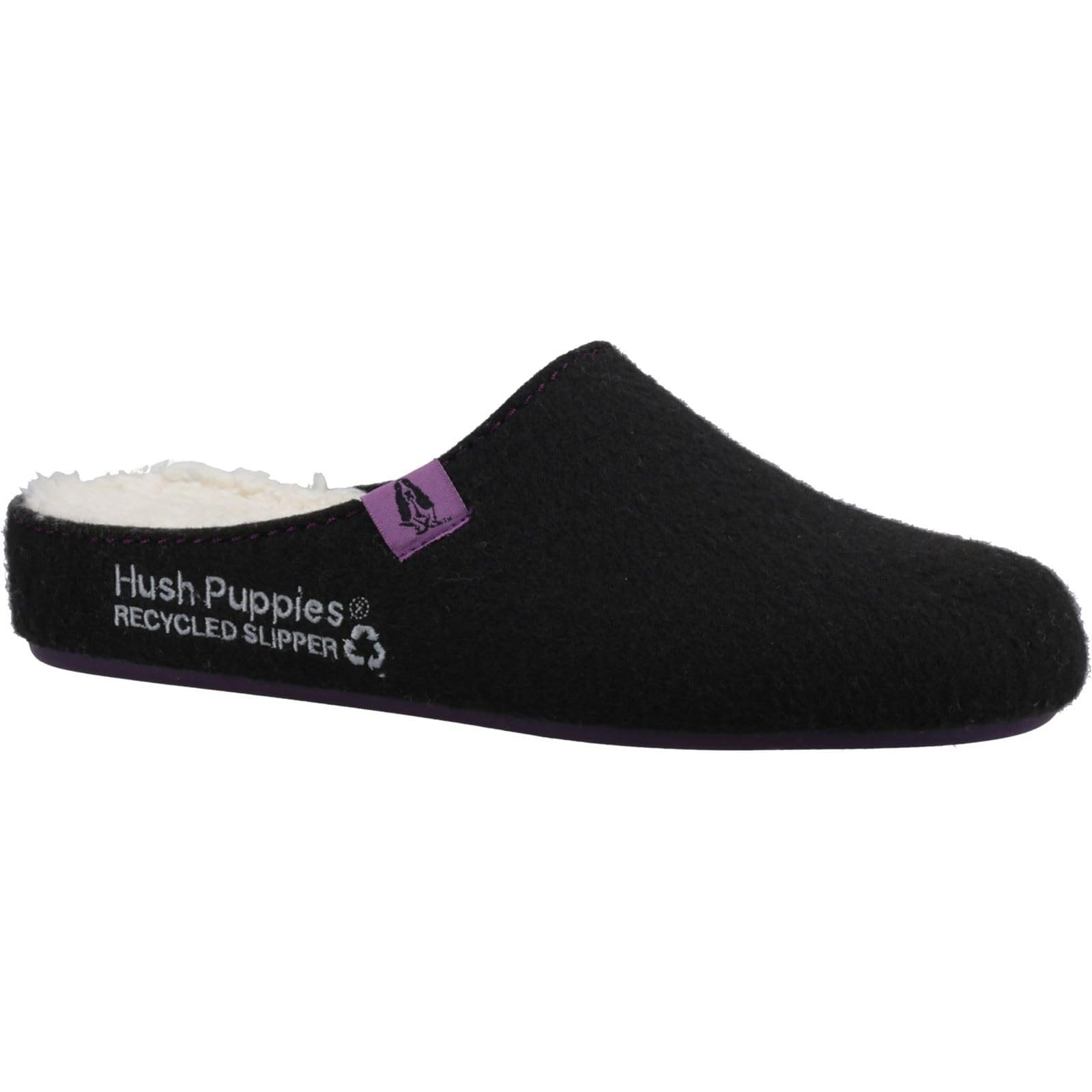 Hush Puppies Female The Good Slipper, Black, 8