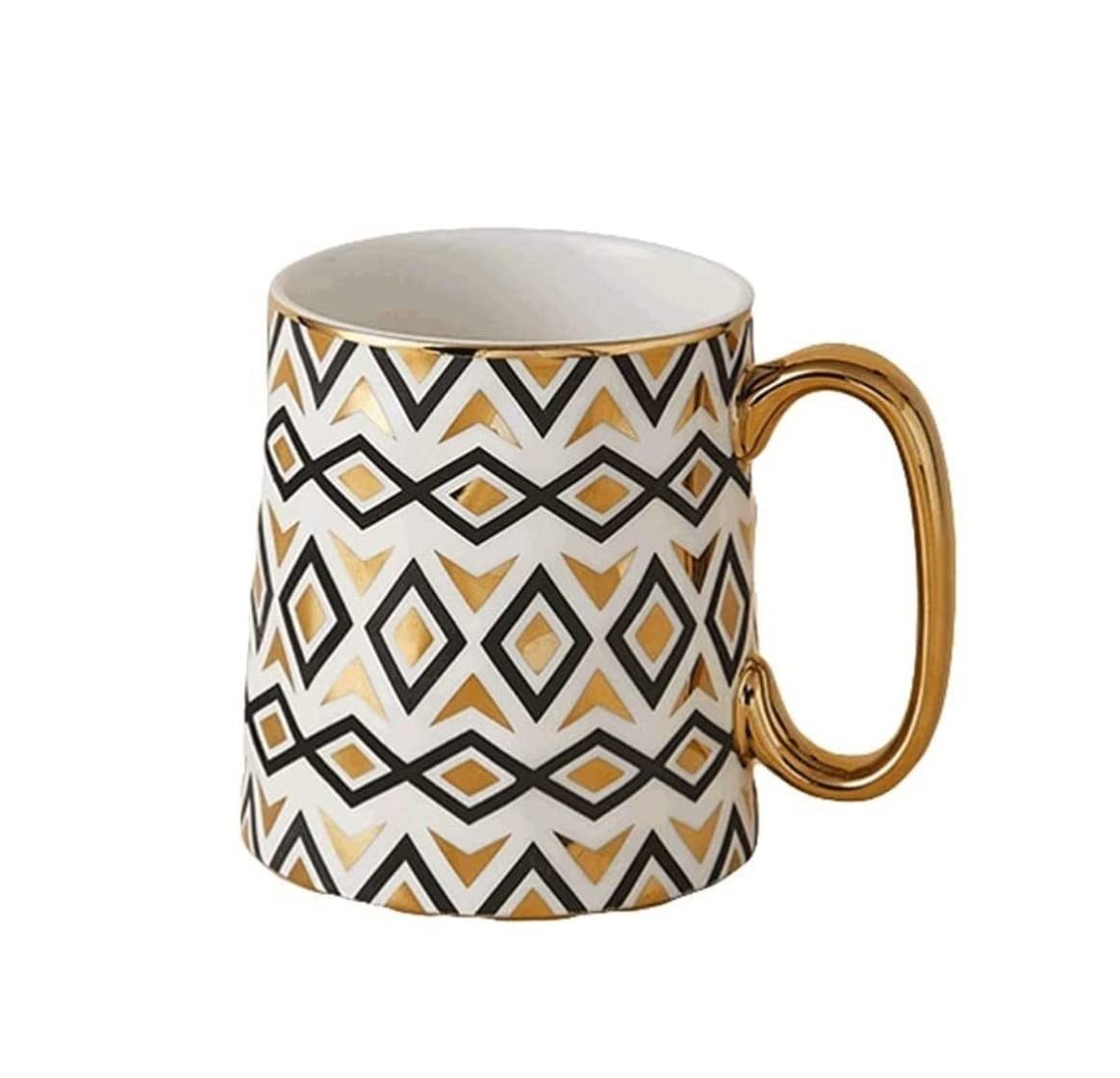 Tazas de Té Tazas Desayuno Taza Creativa Con Taza De Café De Cerámica Dorada Taza De Café De Gran Tamaño Para Bebidas Frías/calientes Fácil De Limpiar Multifuncional Tazas Tazas de Cafe ( Color : A ,
