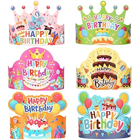 HOWAF 24Pcs Colourful Birthday Party Hats Cover