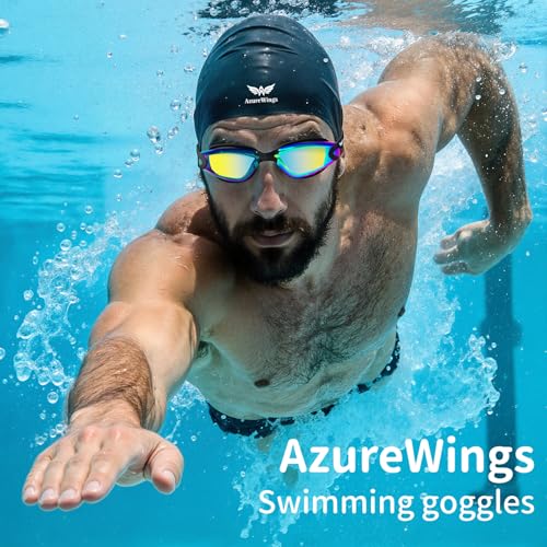 Image of Swim Goggles,2 Pack Swimming Goggles for Adult Men Women, No Leak Anti-Fog & UV, Wide Visio HD Mirror PC Lens