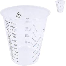 CANOPUS Mixing Cups for Epoxy and Resin, Measuring Cups, Graduated Paint Mixing Cups, Plastic Mixing Cups for Automotive and Art Projects, 20 ounce 1 Pint, 600 cc Pack of 25