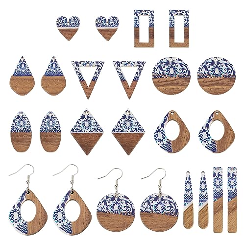 Pendentifs en bois imprimé fleurs pour créer vos bijoux d'été vintage et romantiques
