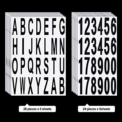 image for Outus 10 Sheets Mailbox Numbers and Letters Stickers Mailbox Door Hous