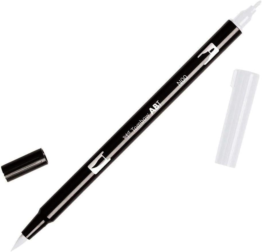 56645 Dual Brush Pen, N00 - Colorless Blender, 1-Pack. Blendable, Brush and Fine Tip Marker