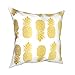 Funda de cojín de piña dorada de lujo, funda de almohada de verano de Hawaii, fundas de almohada para decoración del hogar, para sofá de dormitorio, 45 x 45 cm
