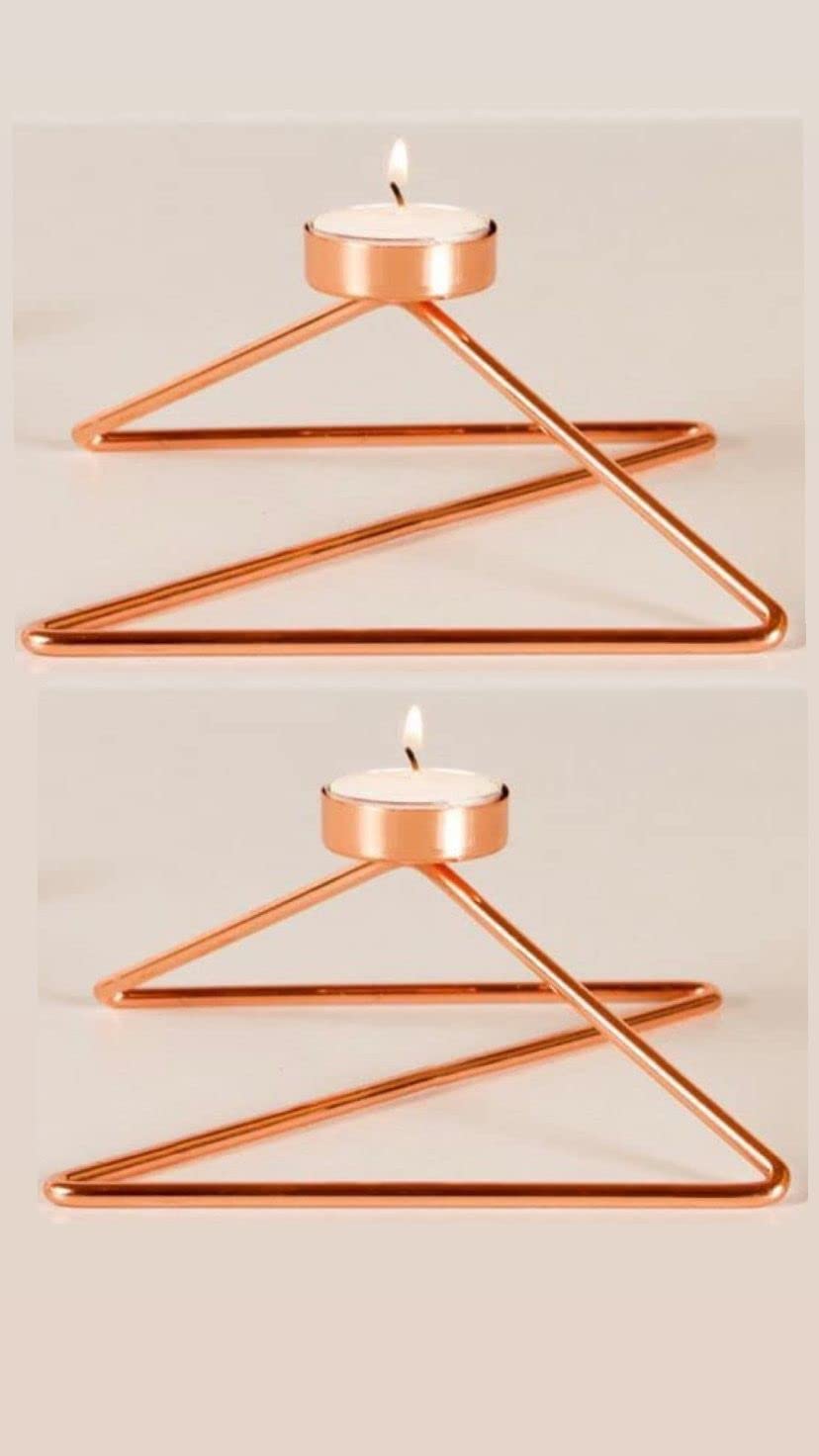 URBAA Candle Stand Decorative Metal Candle Holder for Tealight Candles - Set of 2 Candle Holders
