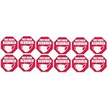 両面フェイスマスク必要デカール－プレミアム品質の自己粘着性取り外し可能ビニール－UVインクでスクリーンプリント－8.5インチ x 8.5インチ 八角形（12）