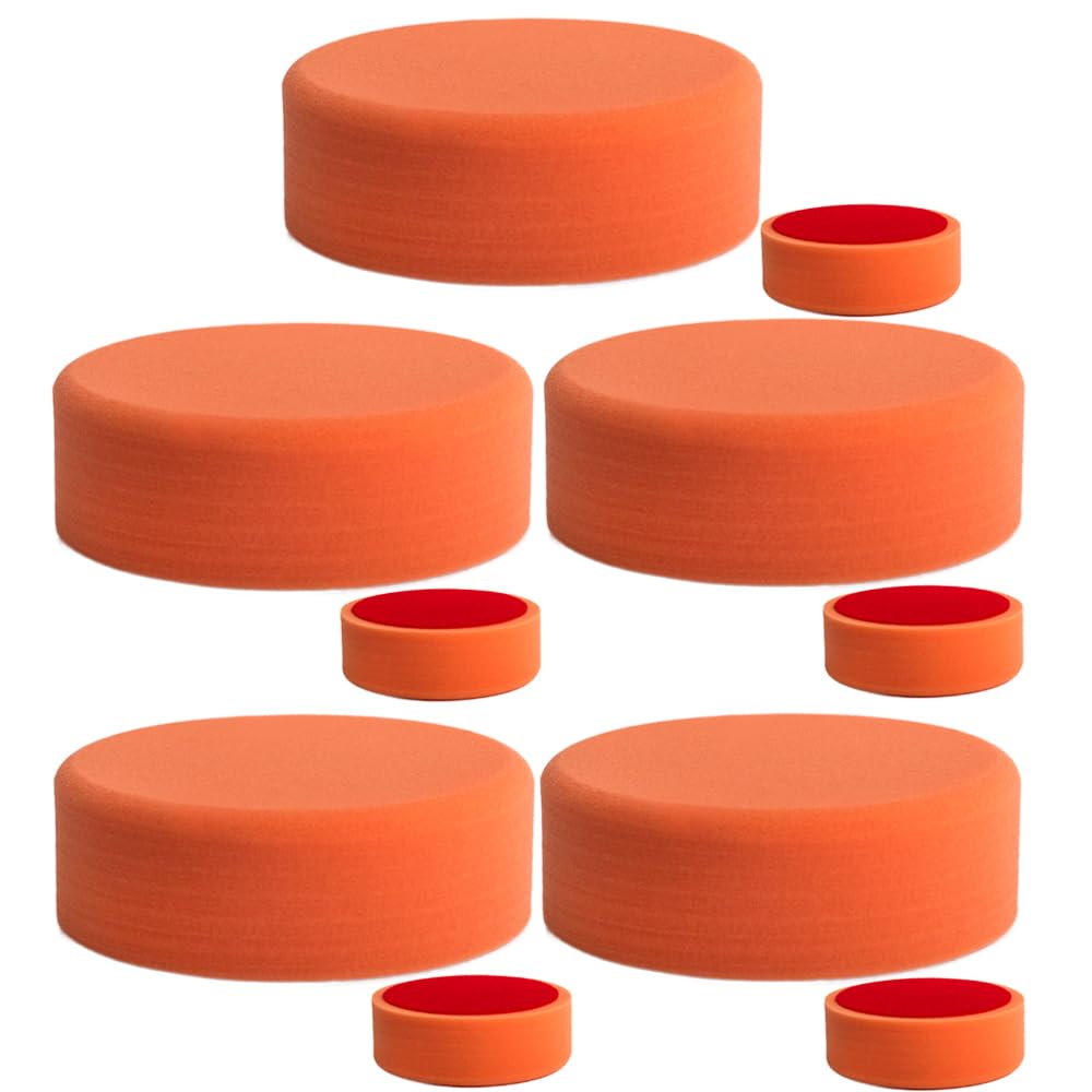 150mm x 50mm Polierpad Klett Set, Polieren Schwämme, Auto Polierpads, Wachs Polierschwamm waschbar, Polishing Pad, vielseitiger Polierschaum für Exzenter Poliermaschine Schleifmaschine (50)