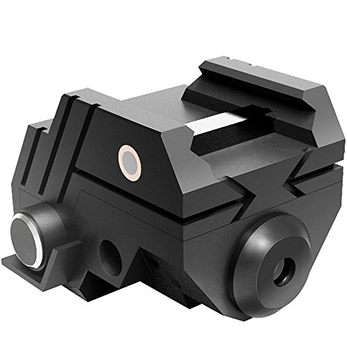 Ade Advanced Optics ALRL-2R Mini Sub Compact Tactical Rail Mount Low Profile Red Dot Laser Sight, Black