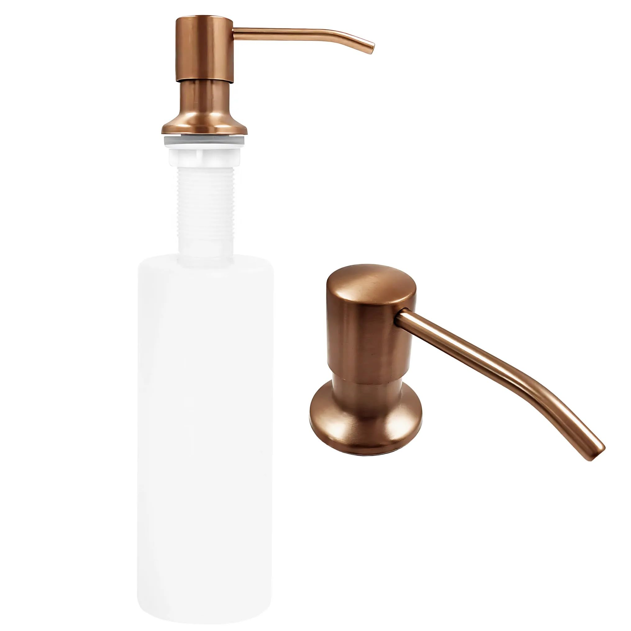 Dispensador Rea LON de metal cobre cepillado exclusivo para fregadero