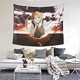 Ahxy Edward Elric Tapestry Wall Hanging Edward Elric,Roy Mustang,Winry Rockbell Wall Tapestry As...