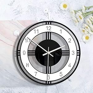 Outdoor Tuin Hangklok, Vintage 3D Wandklok, Modern Design Acryl Pendulum Horloge Klokken, voor Home Woonkamer Bar