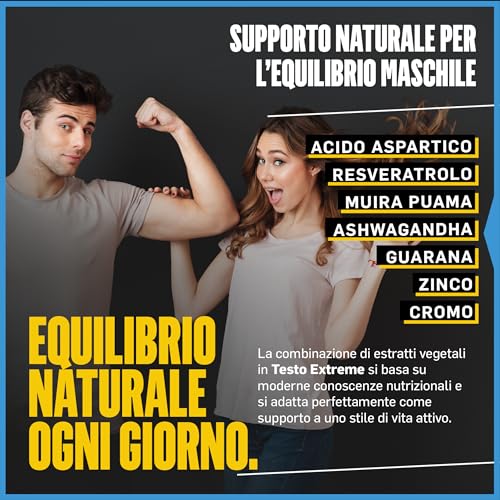 Italian Elite® Testo Extreme 240 caps Maca 8000mg. Booster Stimolante Naturale del Testosterone con Tribulus, Fieno Greco, Zinco, Arginina, Ashwagandha, Vitamine e Minerali. Forza Energia Resistenza! - 5