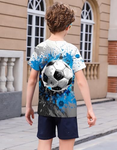 Image of 3D Graphic Short Sleeve Shirts Boys Girls Cool T-Shirt Unisex Novelty Tees for 7-12 Years Teens