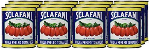 Sclafani Whole Peeled Tomatoes, 28 Ounce (Pack of 12)