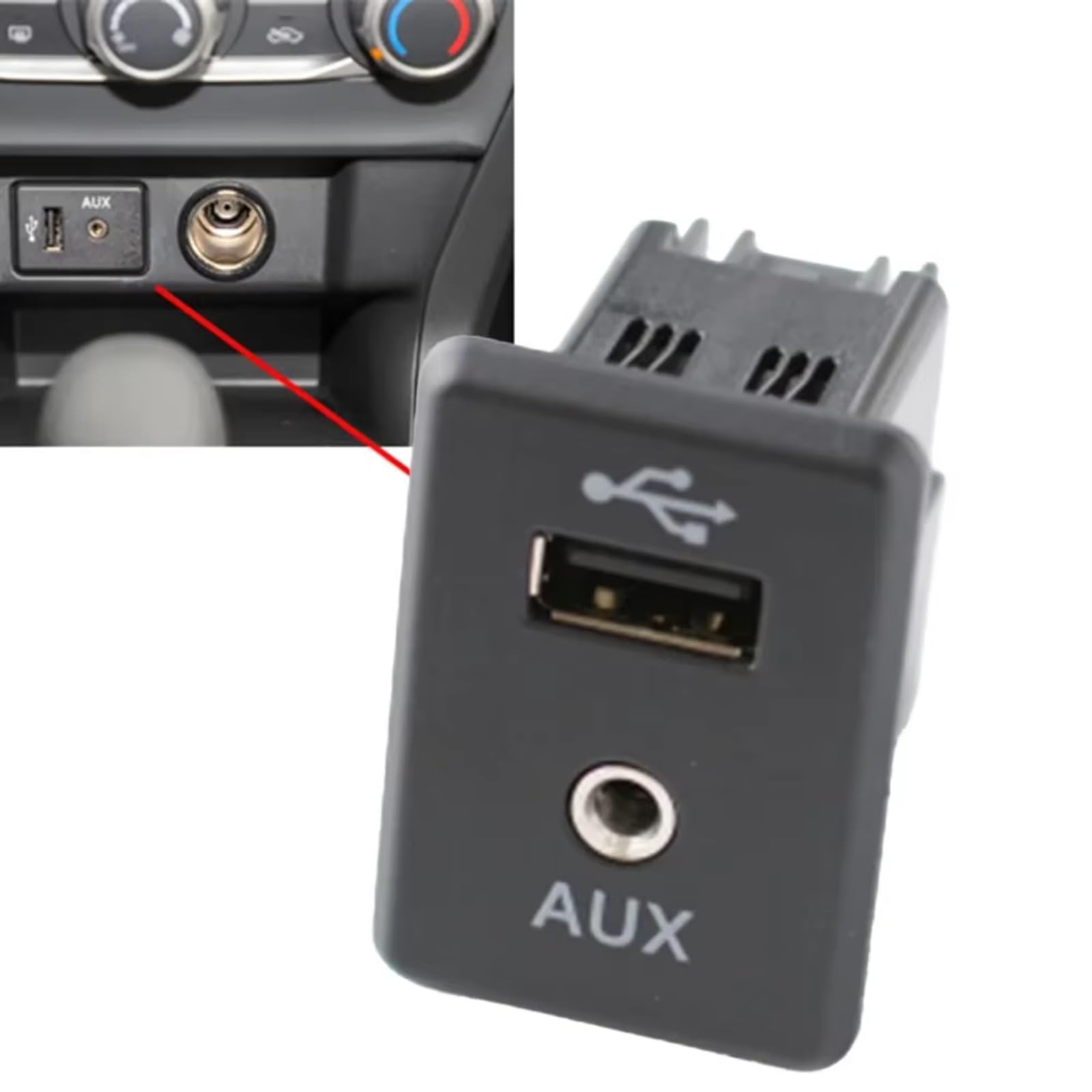 Adattatore Audio AUX USB per Auto, per Nissan, per Rogue, per Frontier 2014 2015 2016 2017, per Xterra 2014 2015, per interfaccia Audio AUX per Console Centrale 28023-4BA0B