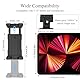 OHLPRO Tablet Halterung Auto mit Hochleistungs Bohrerbasis, LKW Tablet Halterung 360° Drehbare Klemme Halter Kompatibel mit 5-13 Zoll iPad, Pro, Mini, Sumsung Tab, Robuster iPad Halterung, Schwarz