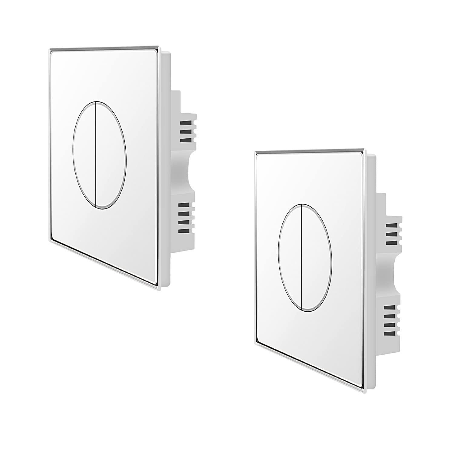 UseeLinkZigBee 3.0 Smart light Switch 1 gang 10A No neutral wire need Works with Alexa Google Assistant Remote Control Hub Required CE REACH certified White (2 Pack) ZB danhuo mianban (1 G 2 pack)