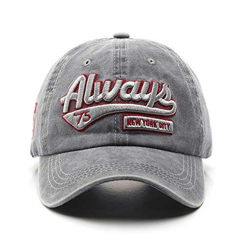 Casquette de baseball vintage délavée usée rouge vin brodée