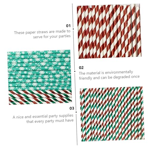 150 pitillos desechables de papel navideños miniatura 5