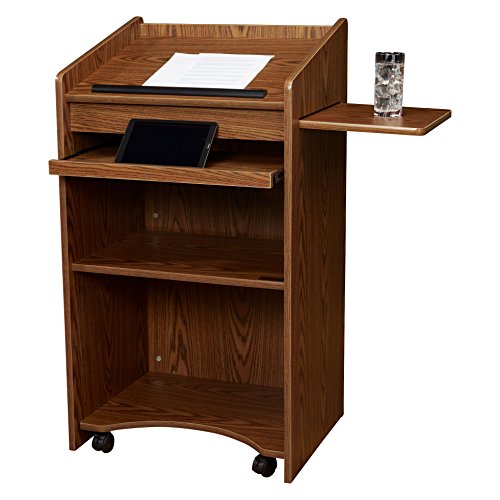 Oklahoma Sound - 600-MO Aristocrat Floor Lectern, Medium Oak - Thumbnail 6