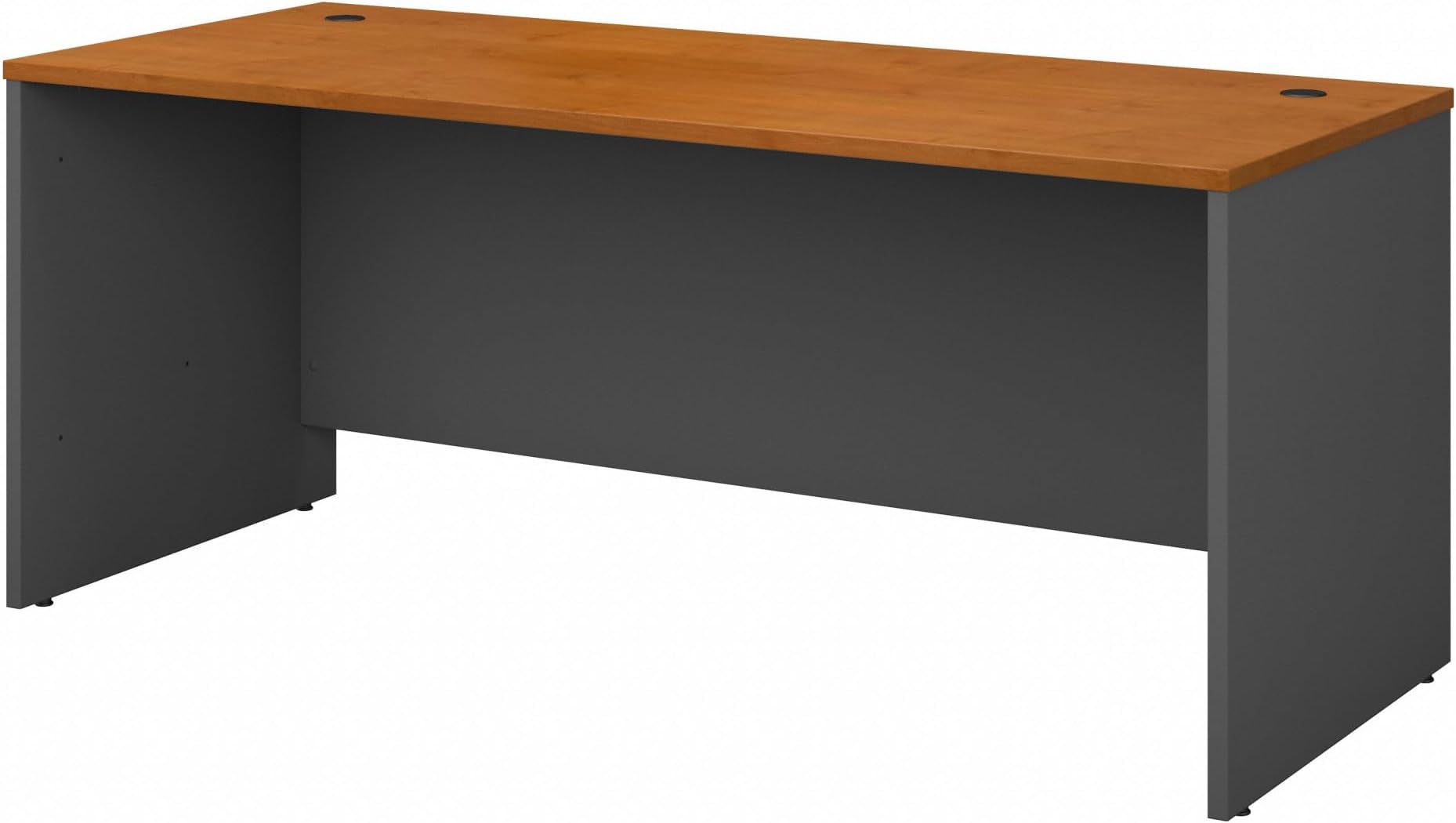 Bush Business Furniture Series C 72W Office Desk in Natural Cherry, Large PC Computer Table for Home or Professional Workplace