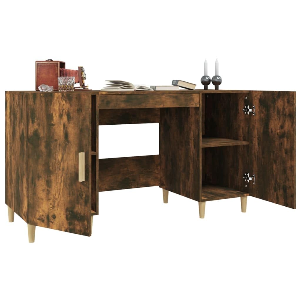 Scrivania con incenso, 140 x 50 x 75 cm, in legno di legno, tavolo da lavoro, scrivania ad angolo, per ufficio, studio, camera da letto, soggiorno A1