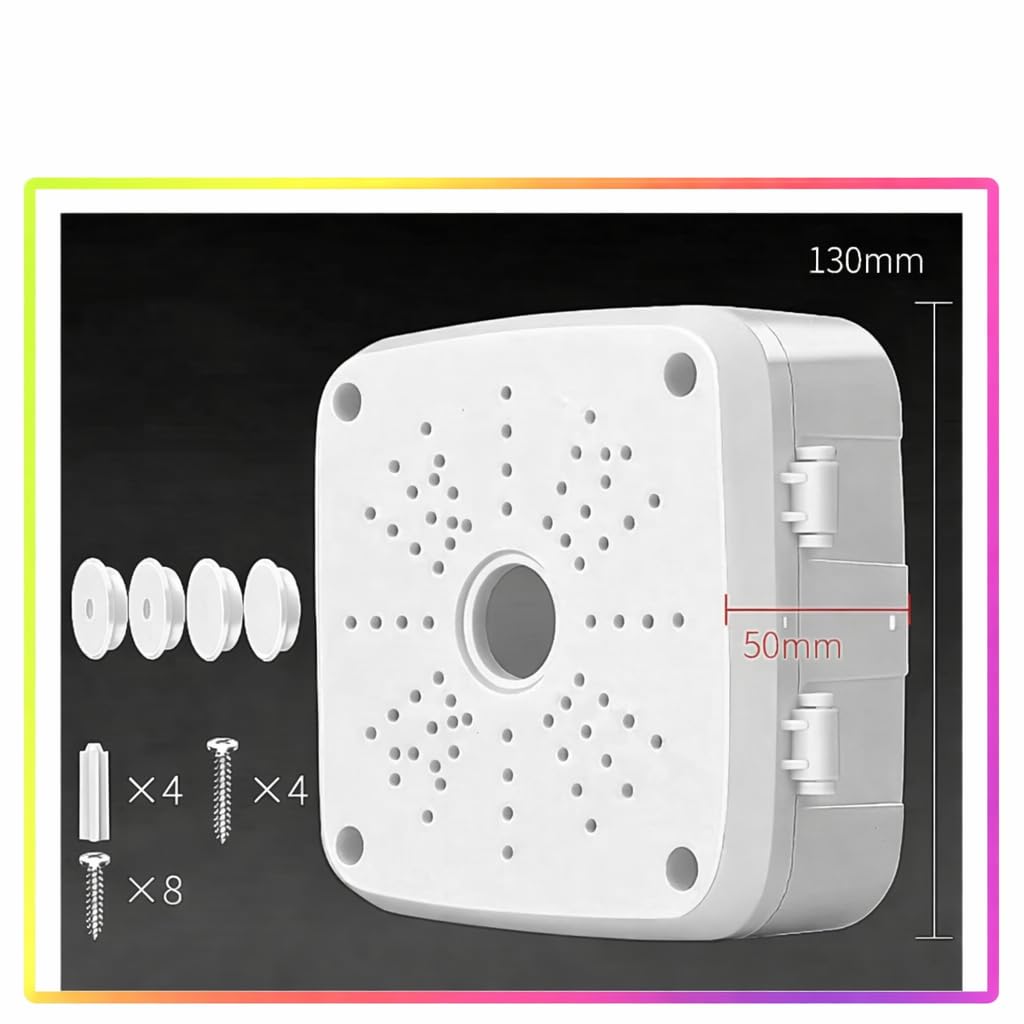 5x5” Square Waterproof PVC Junction Box for CCTV Camera, Heavy Duty Outdoor Electrical Enclosure, 3 Entry Inlets, Wire Protection – Pack of 2 — Amazon image 4