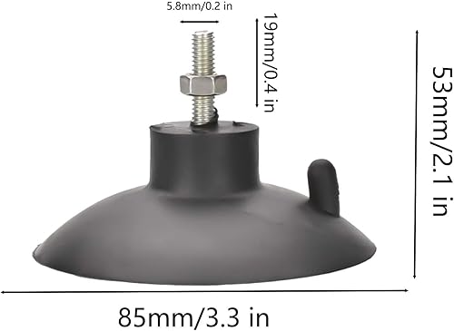 Miniatura 2 de 4 pies de ventosa para papas fritas comerciales con tornillos para cortador de papas fritas comerciales industriales (negro)