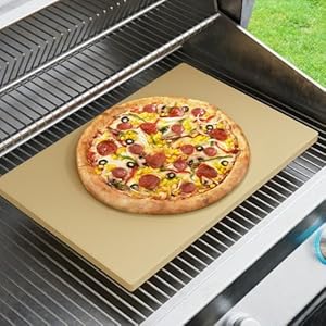Large Pizza Stone for Oven 24″ x 18″ – 0.6″ Thickness, Heavy Duty Cordierite Stone