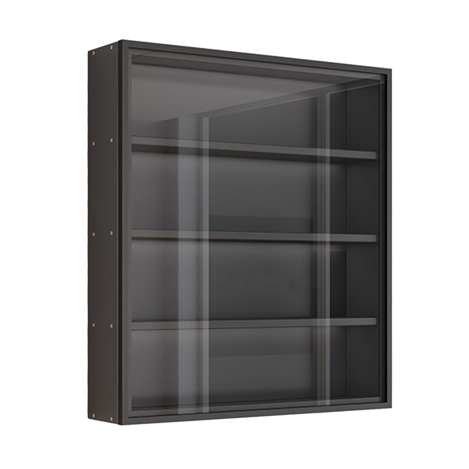 Vetrina a Muro a 4/5/6/7 Ripiani, Nera, per Action Figure e Oggetti da Collezione, Ideale per Soggiorno e Camera da Letto (L x P x A) 40x12,5x48 cm