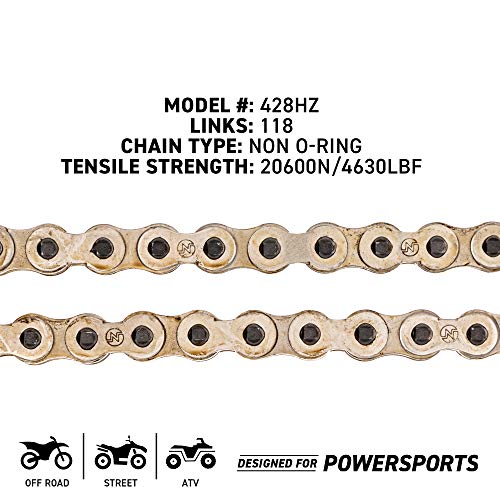 Niche 428 Drive Chain 118 Links Standard Non O-Ring With Connecting Master Link #TOP1