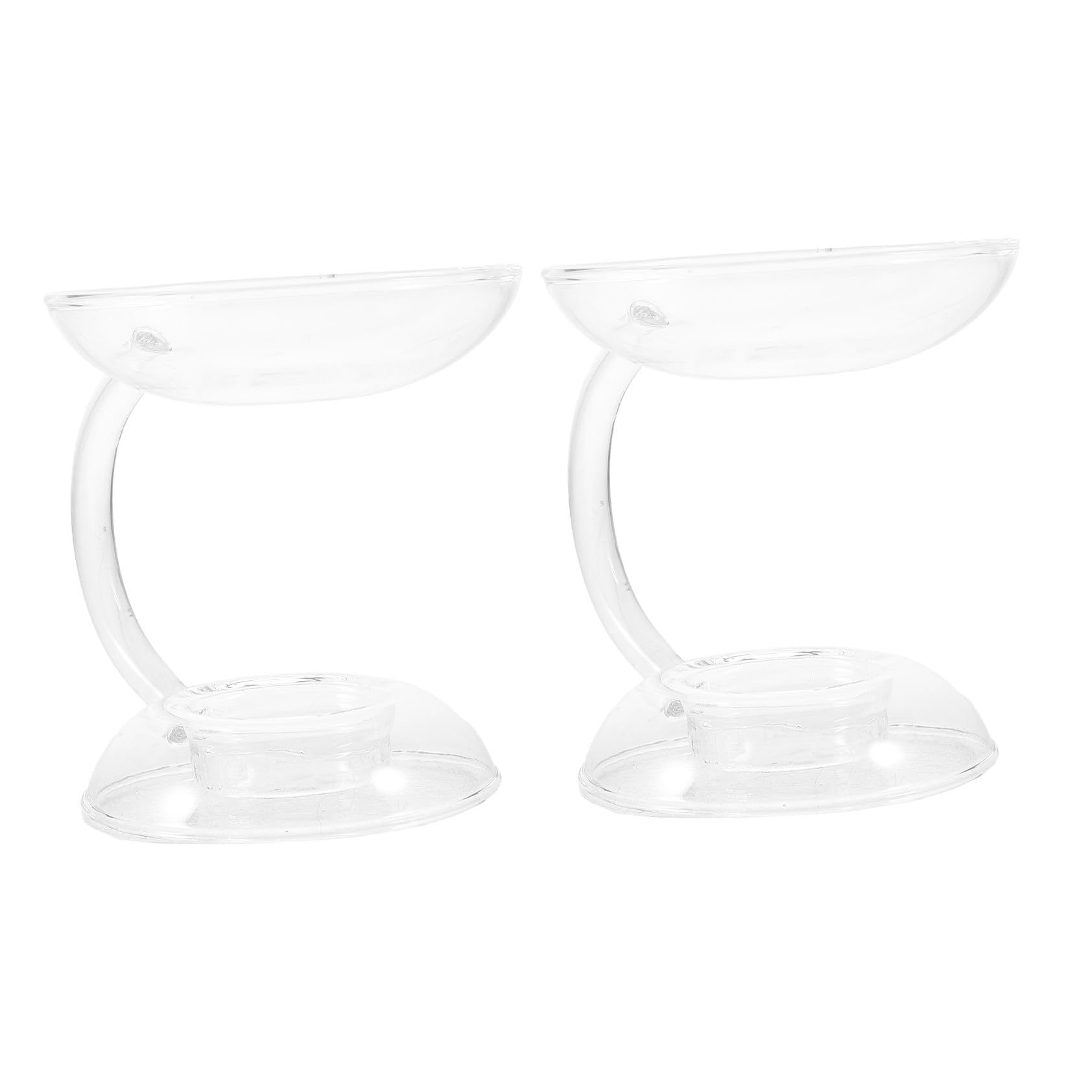 OUNONA 2kawałki Sztuk Szklanych Podgrzewaczy Do Świec Tealight Aromatyczny Palnik Olejki Eteryczne Elegancki i Stylowy Świecznik Do Dekoracji Wnętrz Idealny Przyjęcia i Wieczory