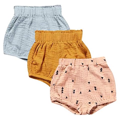 Baby Girls Ruffle Bloomer Shorts Toddler Cute Cotton Linen Panty Diaper Covers - - 6-9 Months Cover