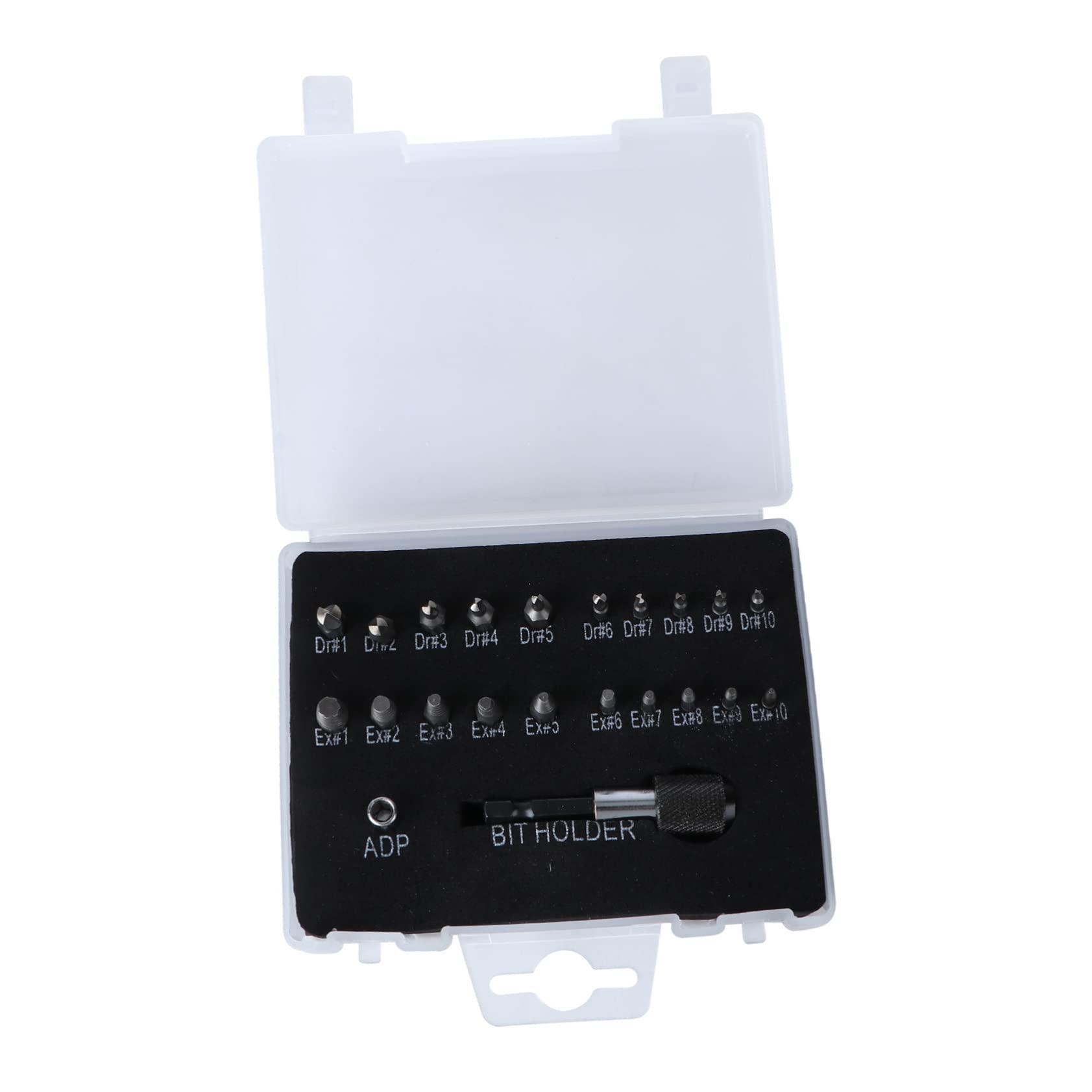 Mipcase Damaged Screw Remover Tool Set 22pcs Extractor Bits Universal Socket Adapter for Drill Machine